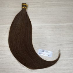 Натуральные волосы на капсулах 40см 100 прядей (40г) - коричневый #4
