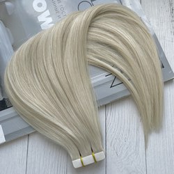Натуральные волосы 20 лент 40см 50г - Серебристый блонд #1000