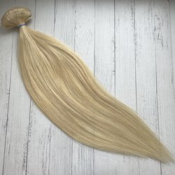 Натуральные пряди на заколках 50см 70г - пепельный блонд #60