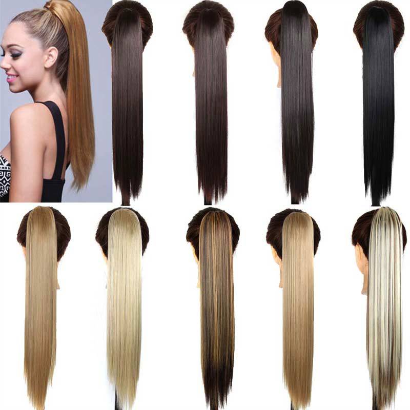 Хвост из искусственных волос 55см  - любой цвет