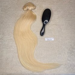 Европейские волосы на заколках цвет блонд 65см 120г