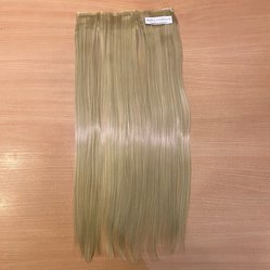 Накладная прядь искусственных волос на заколках 60см - темный блонд #22