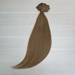 Натуральные волосы на заколках 50см 100г - карамельно светло-русый #18