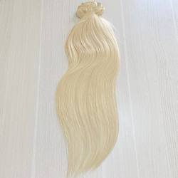 Натуральные волосы на заколках 55см 100г - пепельный блонд #60