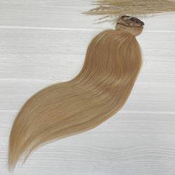 Накладные пряди из натуральных волос  55см 100г - теплый светло-русый цвет #18