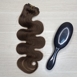 Волнистые волосы на заколках 50см 70г - #4 коричневый