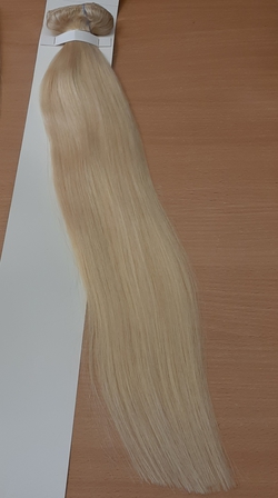 Натуральные волосы на заколках блонд 613 60см 120г