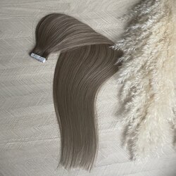 Натуральные волосы на лентах 50см 40г (20 прядей) - пепельно русые #10