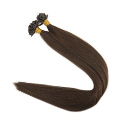 Европейские волосы на капсулах коричневые 60см 50прядей 50г
