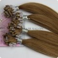 Натуральные карамельно русые волосы на микрокольцах 100 прядей 55см (100г)