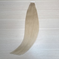 Натуральные волосы на лентах 50см (20 лент) 40 г - пепельный блонд #60