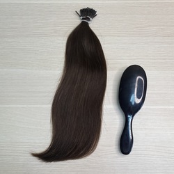 Волосы на капсулах 40см 50пр 50г - горький шоколад #2