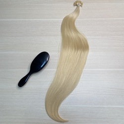 Натуральные волосы на капсулах 70см 50прядей (50грамм) - пепельный блонд #60