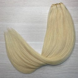 Натуральные волосы на трессе 50см 100г - блонд #60
