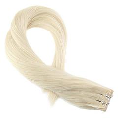 PREMIUM Натуральные волосы на лентах 60 см 20 прядей 50г - блонд