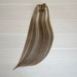 Волосы для наращивания 40см 70г - Мелирование русый+блонд  #8/613