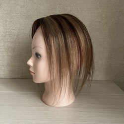 Натуральная накладка из волос на голову 25 см - мелирование #4/27