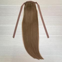 Хвост-шиньон из натуральных волос 50см 60г - светло-русый #18