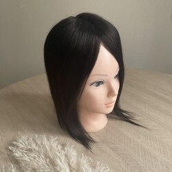 Накладка из натуральных волос 12х12 см - #1b