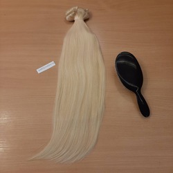 Натуральные волосы на заколках 55см 160г - #60 блонд