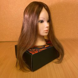 Теменная накладка из натуральных волос 45 см -омбре с мелированием #8.613