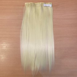Накладная прядь искусственных волос на заколках  - пепельный блонд #60