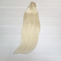 Натуральные пряди на заколках 50см 100г - пепельный блонд #60