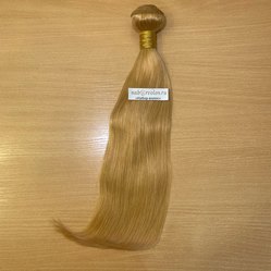 Тресс из натуральных волос 40см 100г - карамельно светло-русый #18
