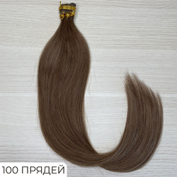 Натуральные волосы на капсулах 50см 100прядей 50г - пепельно-русый #10