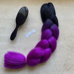 Коса из исскуственных волос - фиолетовое омбре.