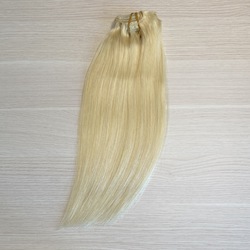 Натуральные европейские волосы 40см 70г - Пепельный блонд #60
