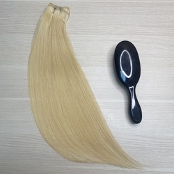 Премиум натуральные южно-русские  волосы на трессе 50см 50г - затемненный блонд #22