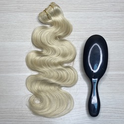 Волнистые волосы на заколках 50см 70г - #60 пепельный блонд