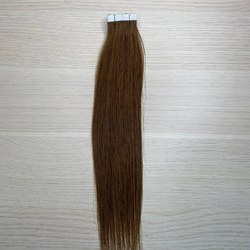 Натуральные волосы на лентах 30 см - русый #8