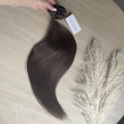 Натуральные волосы на заколках 65см 120г - темно-русый #6