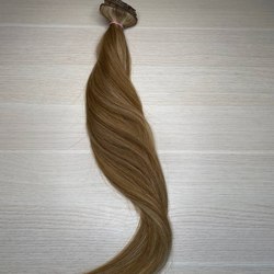 Натуральные волосы на заколках 65см 120г - русый + блонд #18/613