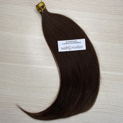 Натуральные волосы на капсулах 40см 100 прядей (40г) -горький шоколад #2