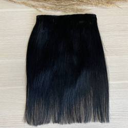 Премиум волосы однопрядью 35см 80г - Черный #1