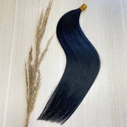 Натуральные волосы на кератиновых капсулах 50см 50пр 40г - Черный #1