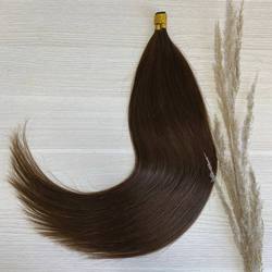 Натуральные волосы на кератиновых капсулах 50см 50пр 40г - Коричневый #4