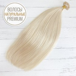 PREMIUM натуральные волосы на капсулах 40см 50пр 50г - классический блонд #60
