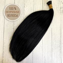 Натуральные Premium волосы на капсулах 35см 50пр 40г - Черный #1