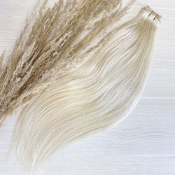 Тресс из натуральных волос 60см 100г - блонд #60