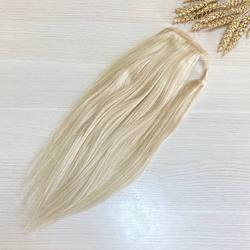 Накладной хвост PREMIUM 35см - пепельный блонд #60