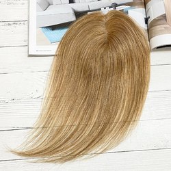 Натуральная накладка из волос на теменную зону 25 см - карамельный блонд #27