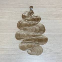 PREMIUM Натуральные кудрявые волосы на капсулах 50см 40г 50прядей - карамельный блонд #18/613