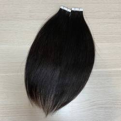 PREMIUM волосы на лентах 35 см - Черный с коричневым отливом #1b