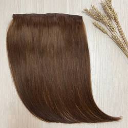 Натуральные волосы однопрядью 40см 80г - коричневый #4