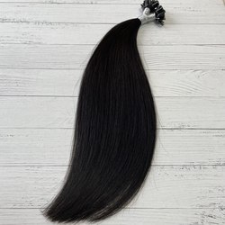 Premium волосы на капсулах 35см 50пр 40г - Черный с коричневым отливом #1b