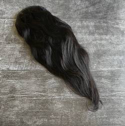 Шиньон из натуральных волос 30 см #1b